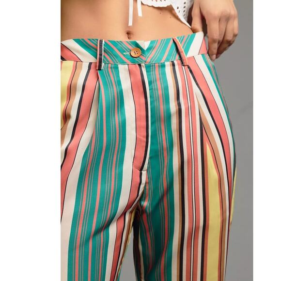 New Anthropologie Tiny Camelia Stripe Pants $160 SIZE 8 Multicolor - Picture 2 of 6